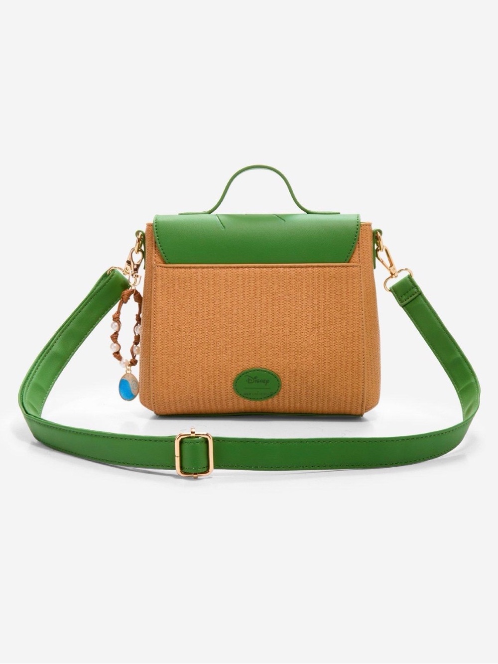 New Her Universe Disney Moana Rattan Leaf Crossbody Bag With Charm - Picture 3 of 6
